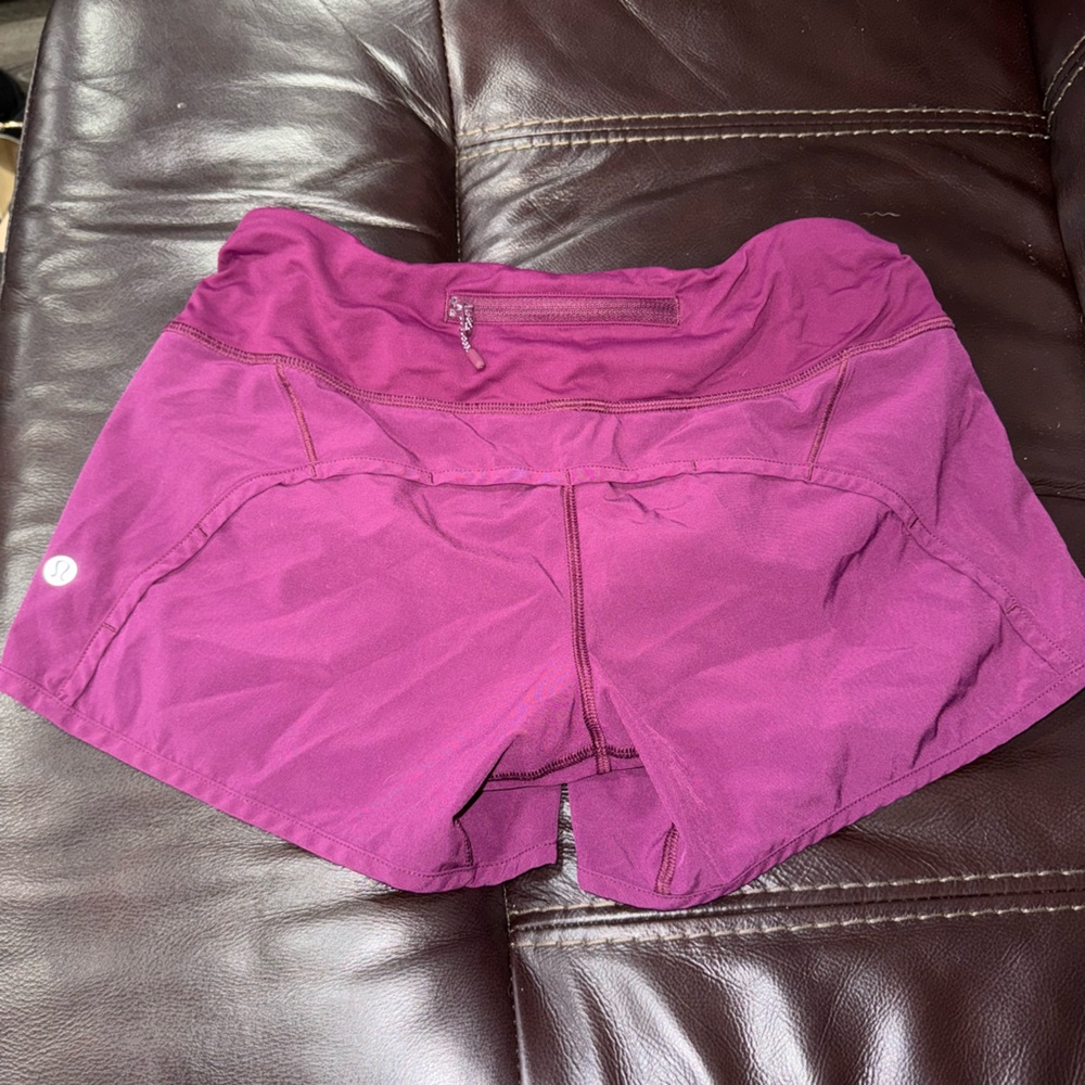 Lululemon Athletic Low Rise Shorts Vivid Plum